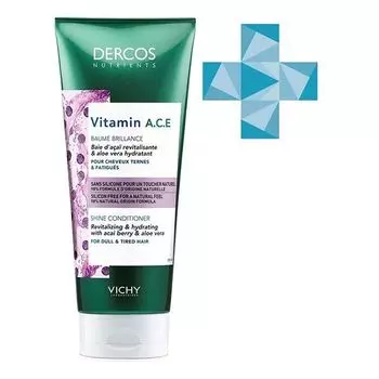 Кондиционер для блеска волос Dercos Nutrients Vitamin Vichy/Виши 200мл