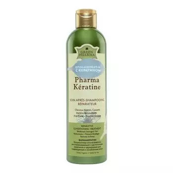 Кондиционер-ополаскиватель с растительным кератином и церамидами Pharma Keratine Green Pharma/Грин Фарма 400мл