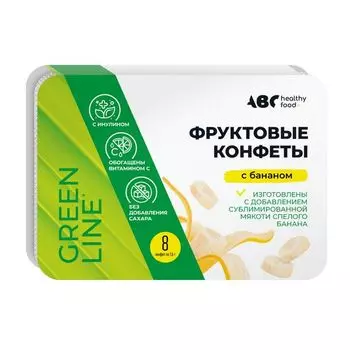 Конфета фруктовая мякоть банан ABC Healthy Food 12г
