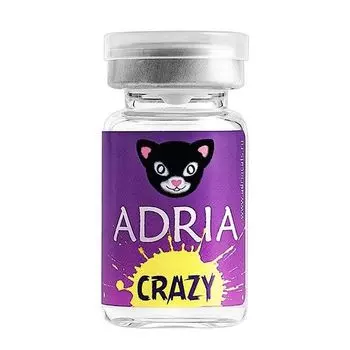Линзы контактные цветные Adria/Адриа Crazy vial (8.6/-0,00) Green banshee 1шт