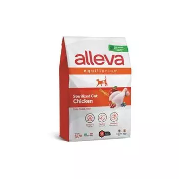 Корм сухой для кастрированных котов и стерилизованных кошек с курицей Equilibrium Alleva/Аллева 1,5кг