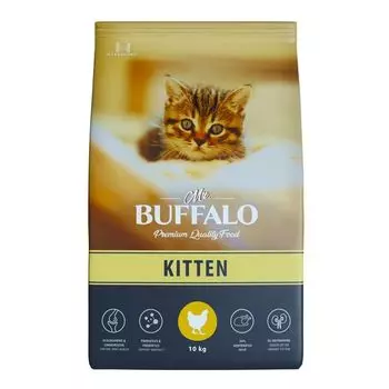 Корм сухой для котят курица Kitten Mr.Buffalo 10кг