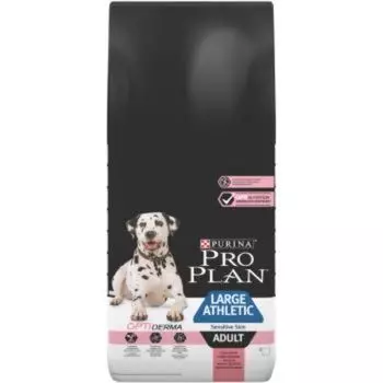 Корм сухой для взрослых собак крупных пород с атлетическим телосложением с чувствительной кожей, с высоким содержанием лосося Pro Plan 14кг