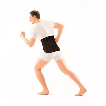 Корсет ортоп. поясн.-крестц. полужест. с металл. ребрами LSS-114 черный короткий Orlett/Орлетт р.XL