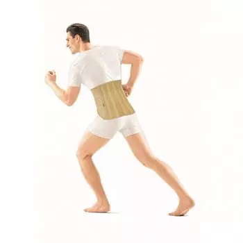 Корсет ортопед. поясн.-крестц. полужест. с метал. ребрами LSS-114 бежевый короткий Orlett/Орлетт р.M