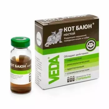 Veda Кот Баюн настой для приема внутрь для кошек и собак фл. 10мл 3шт