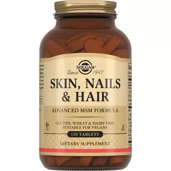 Для кожи, волос и ногтей Solgar/Солгар таблетки 1397мг 120шт