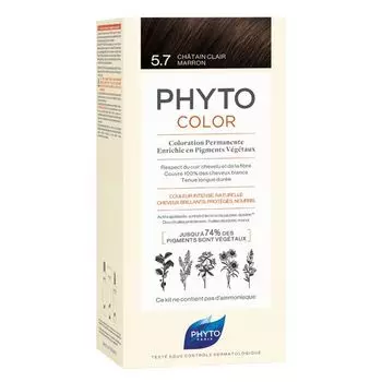Краска для волос Phytocolor Phyto/Фито тон 5.7 Светлый каштан