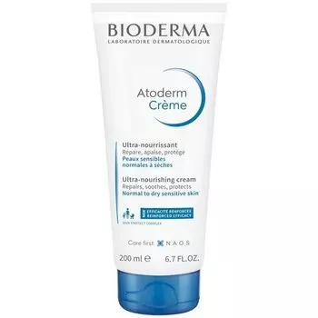 Крем для нормальной и сухой кожи лица и тела увлажняющий Atoderm Bioderma/Биодерма 200мл