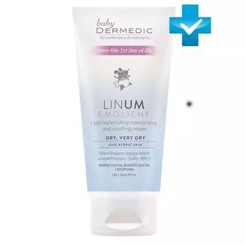 Крем для детей увлажняющий успокаивающий с 1 дня жизни Emolient Linum Baby Dermedic/Дермедик 100мл