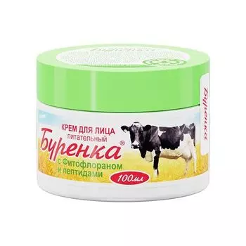 Крем для лица питательный Буренка с фитофлораном и пептидами 100мл