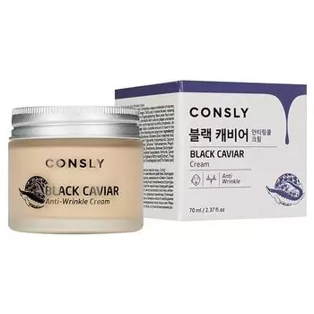 Крем для лица против морщин с экстрактом черной икры Consly 70мл