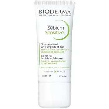 Крем для проблемной кожи лица увлажняющий и успокаивающий Sensitive Sebium Bioderma/Биодерма 30мл