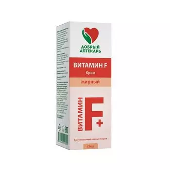 Крем для сухой проблемной кожи рук, лица и тела жирный Витамин F Добрый Аптекарь туба 75мл