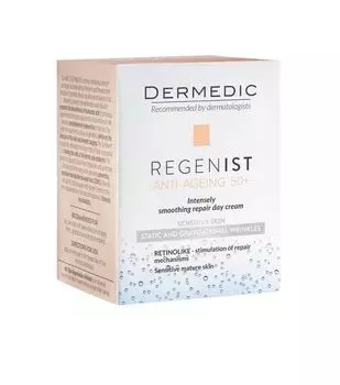 Крем дневной восстанавливающий и интенсивно разглаживающий dermedic regenist ars 5 retinolike 50 г