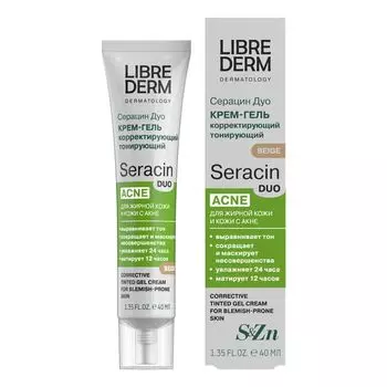 Крем-гель для проблемной кожи корректирующий Seracin Duo Librederm/Либридерм туба 40мл тон Бежевый
