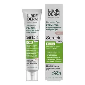 Крем-гель для проблемной кожи корректирующий Seracin Duo Librederm/Либридерм туба 40мл тон Светло-бежевый