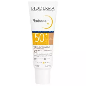 Крем-гель солнцезащитный темный оттенок SPF50+ M Photoderm Bioderma/Биодерма туба 40мл