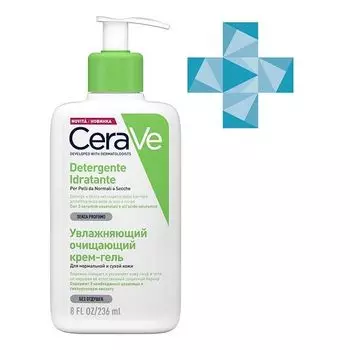Крем-гель увлажняющий очищающий для нормальной и сухой кожи лица и тела CeraVe /ЦераВе 236мл