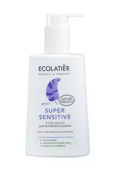 Крем -мыло для интимной гигиены Super Sensitive для чувствительной кожи, Ecolatier 250 мл