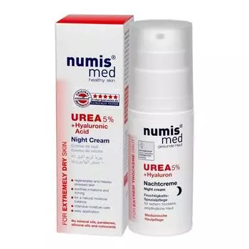 Крем ночной с мочевиной 5% и гиалуроновой кислотой Numis Med/Нумис Мед 50мл