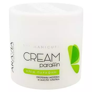 Крем-парафин Натуральный с молочными протеинами и маслом хлопка Aravia Professional/Аравия 300мл