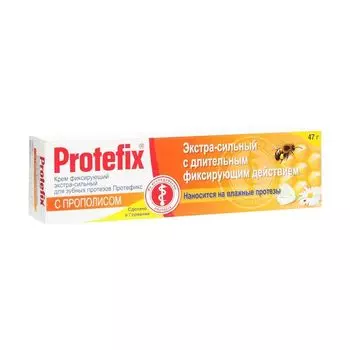 Крем для зубных протезов фиксирующий экстра-сильный с прополисом Protefix/Протефикс 40мл