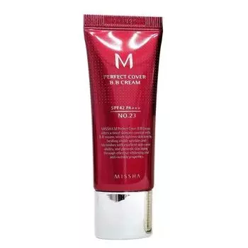 Крем тональный SPF42/PA+++ M Perfect cover Missha 50мл тон 23 Natural beige