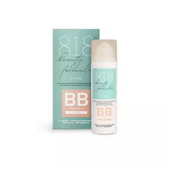Крем-ВВ для жирной чувствительной кожи матирующий себорегулирующий Estiqe 8.1.8 Beauty formula фл. 50мл