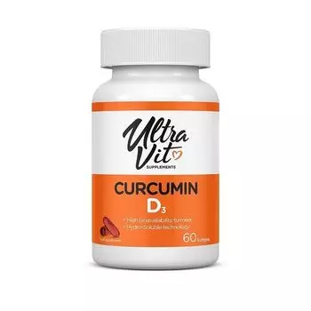 Куркумин+Витамин Д3 Vplab капсулы 596мг 60шт