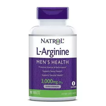 L-Аргинин Natrol таблетки 3000мг 90шт