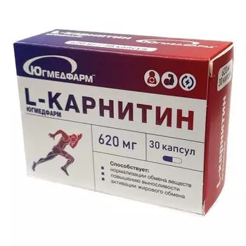 L-карнитин Югмедфарм капсулы 620мг 20шт