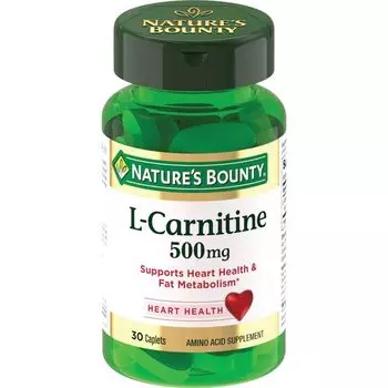 L-карнитин 500мг Nature's Bounty/Нэйчес баунти таблетки 1302мг 30шт