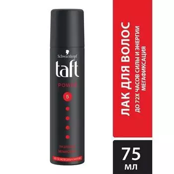 Лак с кофеином мегафиксации Mini Power Taft 75мл