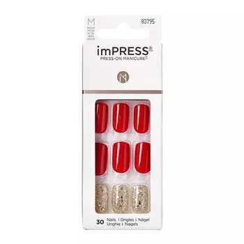 Лак твердый для маникюра длина средняя Классический шик imPRESS Kiss 30шт