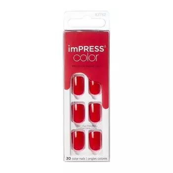 Лак твердый однотонный фиеста длина короткая Impress Manicure Color Kiss