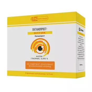 Латанопрост-Оптик капли глазные 0,005% 5мл 3шт