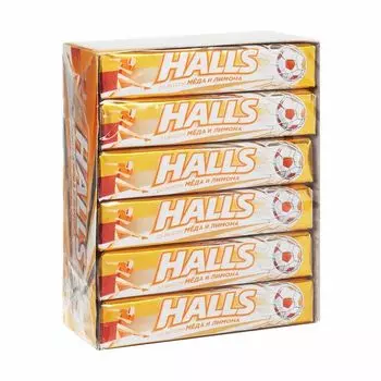 Леденцы вкус меда и лимона Halls/Холлс 25г 12уп