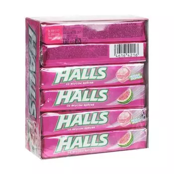 Леденцы вкус арбуза Halls/Холлс 25г 12уп