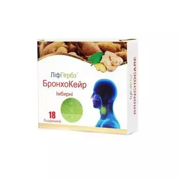 Леденцы имбирь Bronchocare/Бронхокэйр 18шт