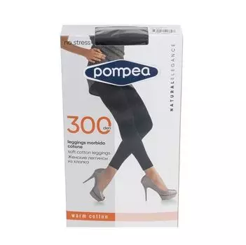 Легинсы 300 den черные Cotton Pompea (3)