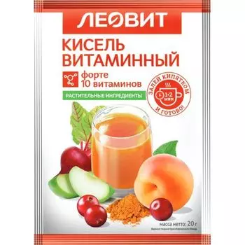Кисель витаминный форте Леовит пак. 20г 5шт