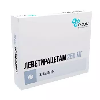 Леветирацетам таблетки п/о плен. 250мг 30шт