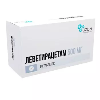 Леветирацетам таблетки п/о плен. 500мг 60шт