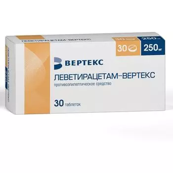 Леветирацетам-Вертекс таблетки п/о плен. 250мг 30шт