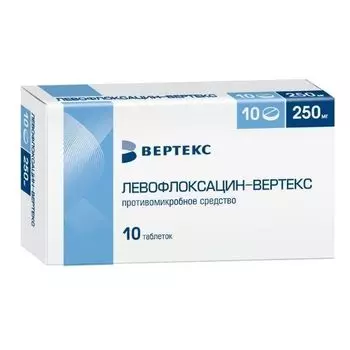 Левофлоксацин-Вертекс таблетки п/о плен. 250мг 10шт