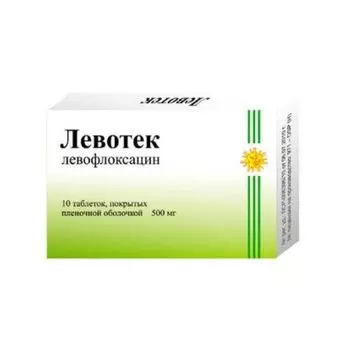 Левотек таблетки п/о плён. 500мг 10шт