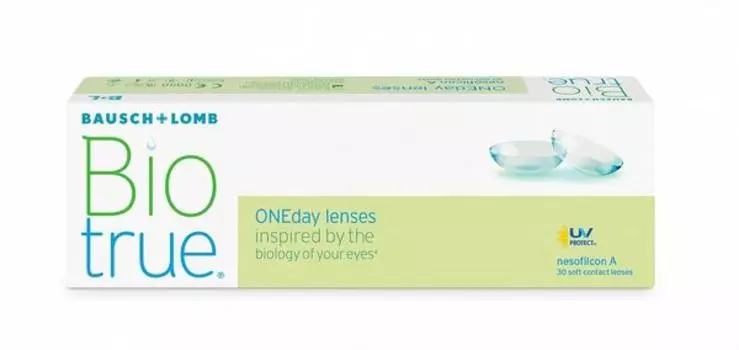 Линзы контактные для коррекции зрения однодневные мягкие Biotrue ONEday Nesofilcon A (-4.25/8.6/14.2) 30шт