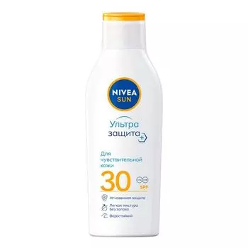 Лосьон солнцезащитный для чувствительной кожи тела ультра защита SPF30 Sun Nivea/Нивея фл. 200мл (80449)