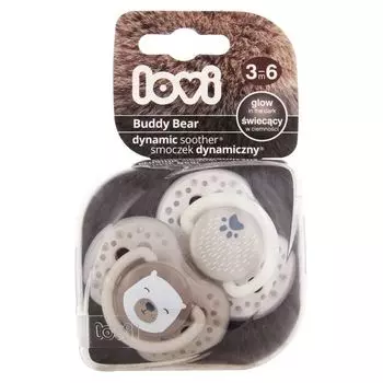 Лови соска-пустышка силиконовая buddy bear 3-6 мес. №2 (22/864)